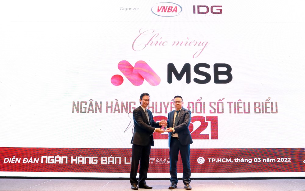 MSB nhận giải thưởng Ngân hàng chuyển đổi số tiêu biểu nhất Việt Nam ...